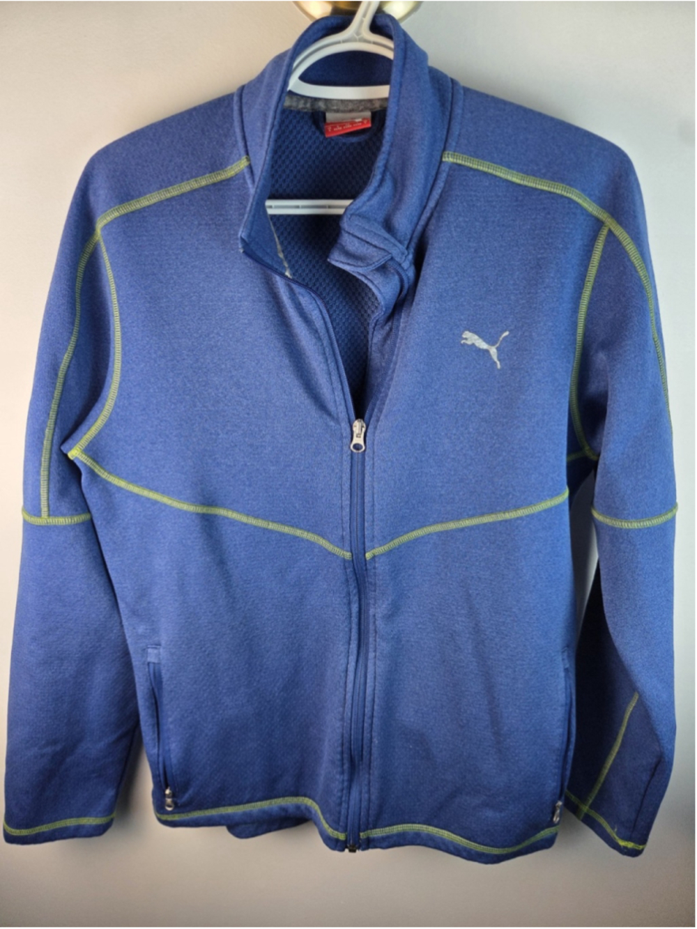 PUMA US Small Full Zip Sweater Blue Pre-Owned